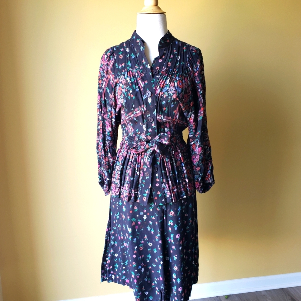 Vintage co-ord top/skirt set made in california